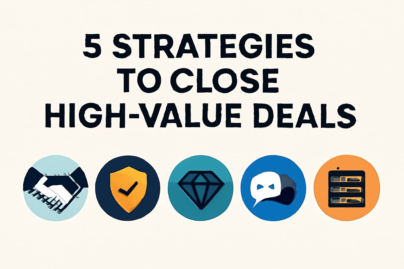 Image for a blog post on sales and customer success, outlining strategies to close high-value deals and land enterprise clients.