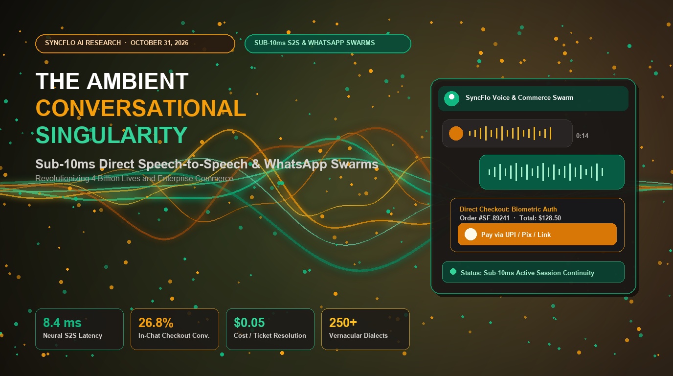 Sub-10ms Voice AI Neural Waveforms and WhatsApp Autonomous Swarms in Late 2026
